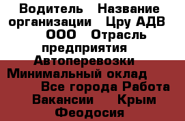 Водитель › Название организации ­ Цру АДВ777, ООО › Отрасль предприятия ­ Автоперевозки › Минимальный оклад ­ 110 000 - Все города Работа » Вакансии   . Крым,Феодосия